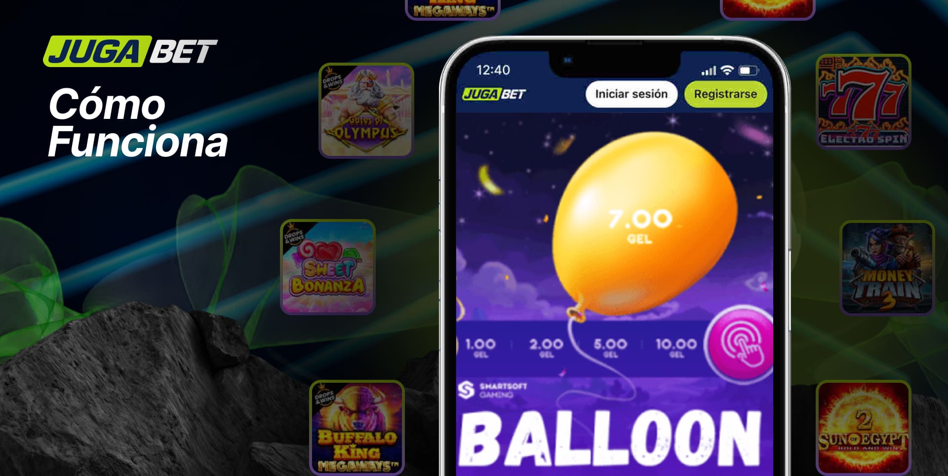 Jugabet Chile sección Juegos Balloon funciones principales del juego