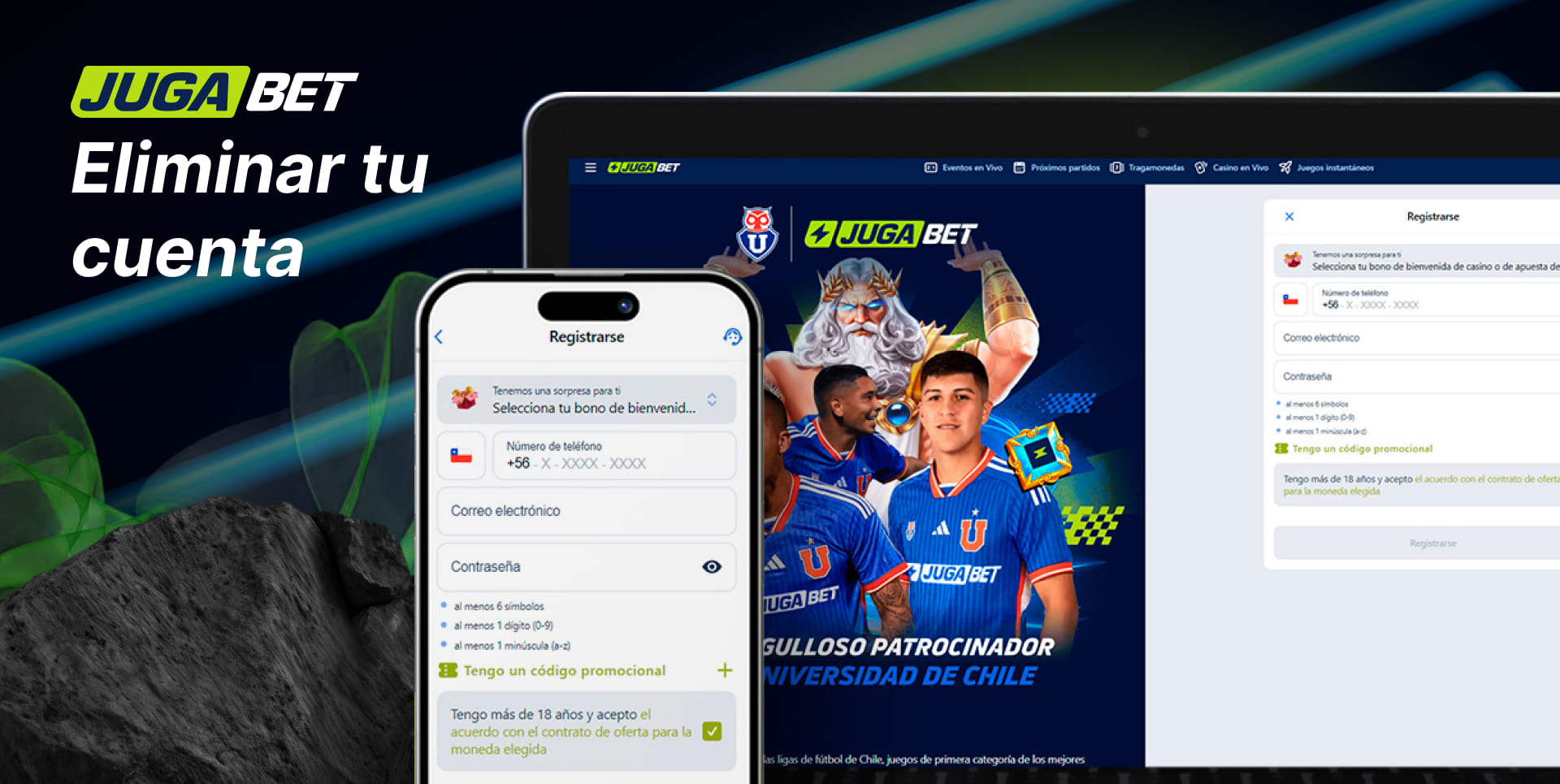 Desactivación de cuenta de Jugabet Chile en caso de ser necesario