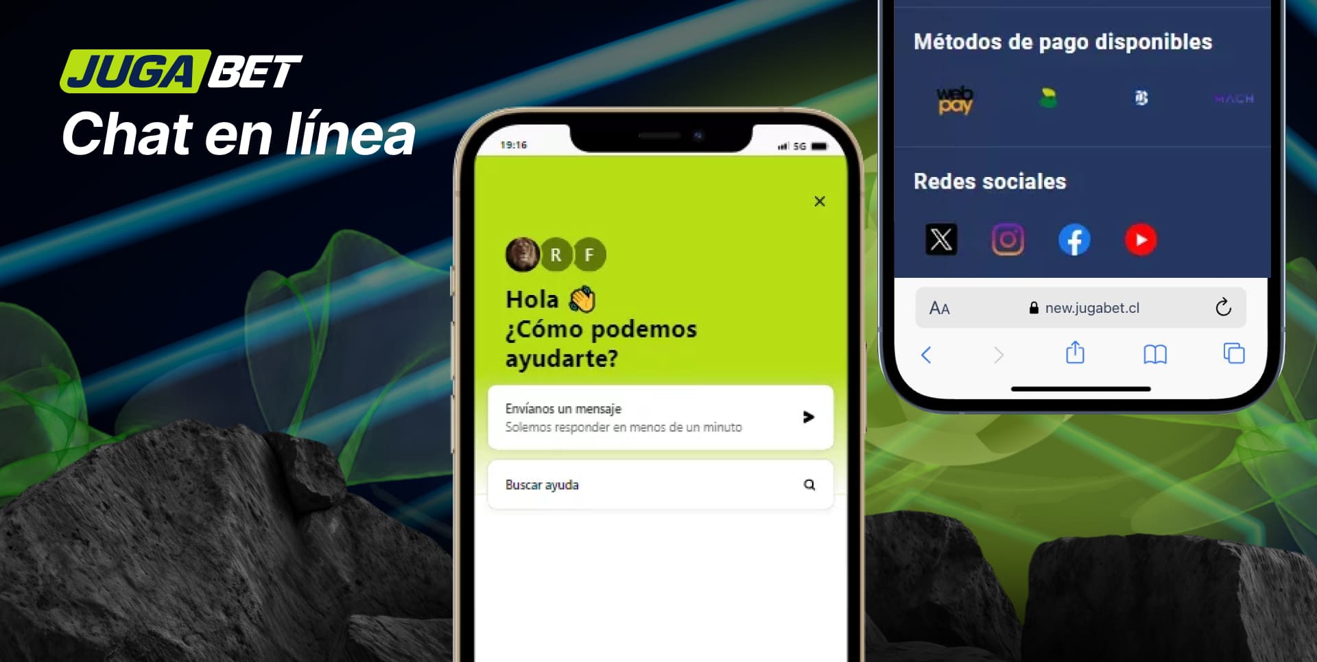 Contacto del servicio de atención al cliente de Jugabet Chile vía chat online